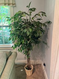 Faux Silk Potted Ficus Tree