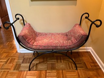 Iron Scroll Bench Incl. Cushion