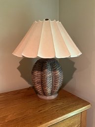 Vintage Woven Wicker Table Lamp