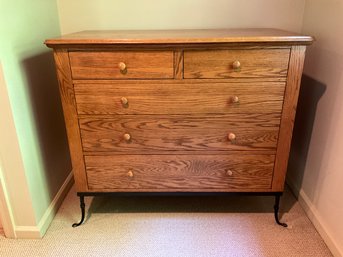 Oak Wood Chest Of Drawers