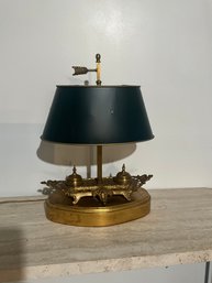 Antique Brass Ink Well Desk Lamp