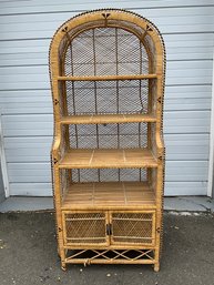 Woven Wicker And Rattan Hutch