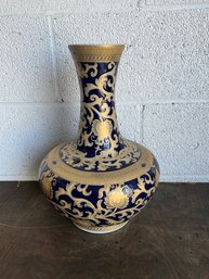 Blue And Gold Oriental Vase