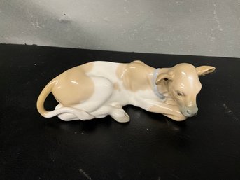 Vintage Lladro Cow Laying Down Figurine