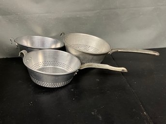 Vintage Aluminum Colanders