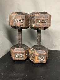 40lbs Cast Iron Dumbbells