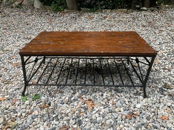 Wood And Metal Coffee Table