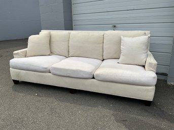 Lillian August Modern Off-white Linen Sofa