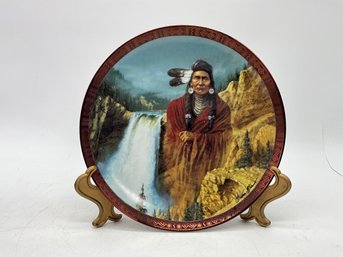 A Chief Joseph, Spirit Of Freedom By Herman Adams Limited Edition Plate