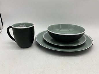 Noritake Colortrio Graphite Four Piece Dish Set