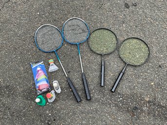 Badminton Rackets And Birdies