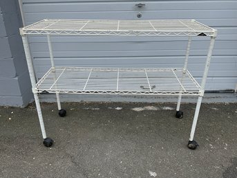 White Metal Wire Rolling Rack