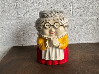 Vintage Grandma Ceramic Cookie Jar