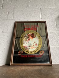 Vintage Coca-Cola Framed Mirror