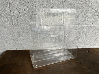 Mid Century Modern Lucite Magazine Rack