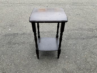 Vintage Wood Two-tier Side Table