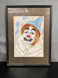 Pastel Portrait Of A Clown