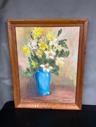 Janet Warren Floral Still Life Oil Painting On Canvas