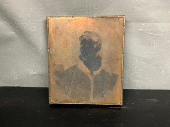 Vintage Wood And Copper Print Plate