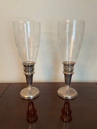 Empire Weighted Sterling Silver Candlesticks