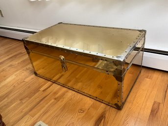 Vintage Gold Metal Trunk