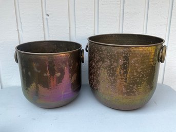 Brass Buckets/planters