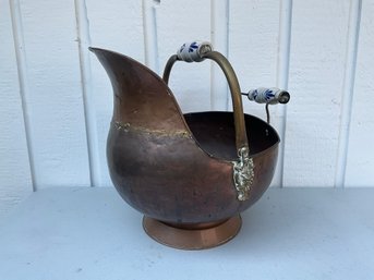 Antique Copper Coal Bucket Incl. Handle