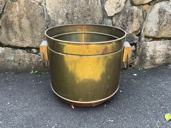 Large Brass Pot With Handles