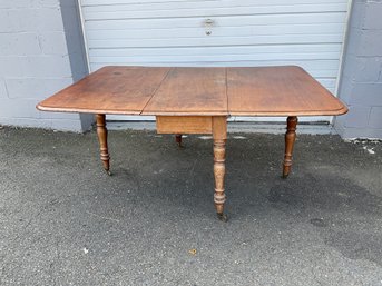 Antique Oak Drop Leaf Table