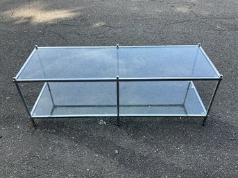 Modern Glass And Chrome Coffee Table