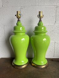 Vintage Ceramic Ginger Jar Lamps