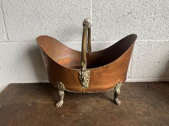 Copper Footed Coal Bucket