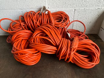 Grouping Of Orange Extension Cords