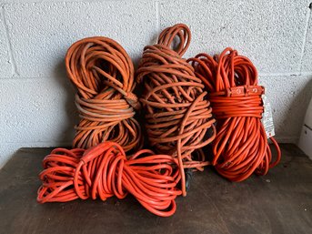 Grouping Of Orange Extension Cords