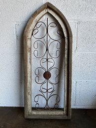 Wood And Iron Scroll Wall Decor