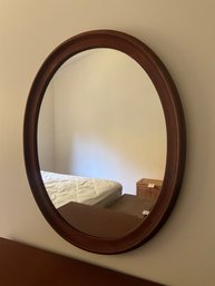 Antique Mahogany Oval Mirror