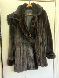 Women's Hooded Mink Fur Coat