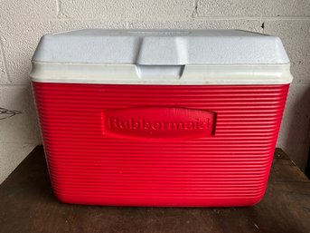 Red Rubbermaid Cooler