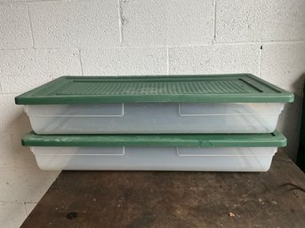 (2) Rubbermaid Under Bed Storage Containers (1 Of 2)