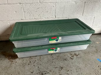 (2) Rubbermaid Under Bed Storage Containers (2 Of 2)