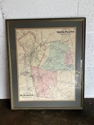 Town Of White Plains/Scarsdale NY Map Print