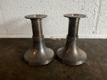 Pair Of Lambert Silver-plated Candlesticks