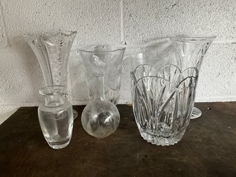 Grouping Of Miscellaneous Cut Glass Vases