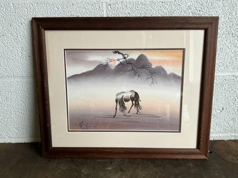 Framed Horse Artwork