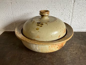 Vintage Lidded Studio Pottery Bowl