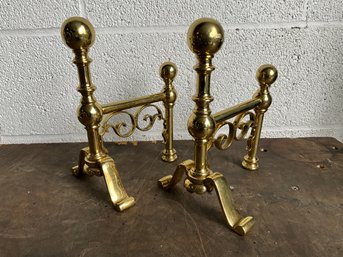 Pair Of Decorative Brass Stands