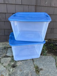 (2) Sterilite Storage Totes