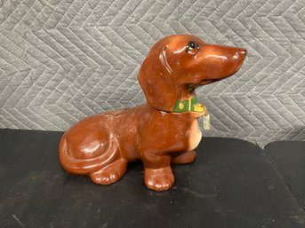 Vintage Dachshund Ceramic Bank