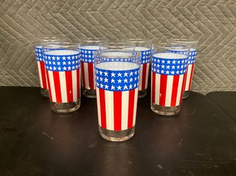 American Flag Glass Tumblers