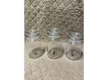 3 Canisters With Lids